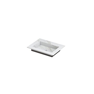 POST Wastafel met enkele wasbak in keramische slab met schuinaflopende envelop bodem 60 x 45 x 1