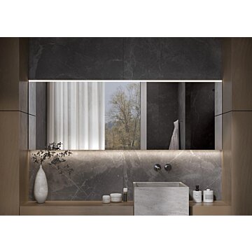 De PRAAG spiegel – moderne designspiegel met 45° profiel, dimbare LED-verlichting, geïntegreerde sensor en spiegelverwarming. Stijlvol, condensvrij en perfect voor elke ruimte. CE-gecertificeerd met 2 jaar garantie.