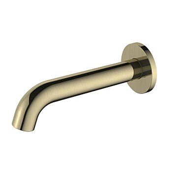 Regn losse wand uitloop 15cm geborsteld goud PVD