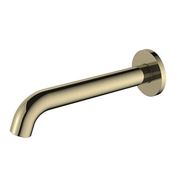 Regn losse wand uitloop 18cm geborsteld goud PVD