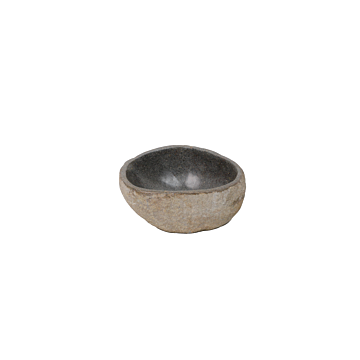 Natuurstenen waskom Teakea 29x23x13 cm - uniek, natuurlijk en elegant badkamerdesign.








