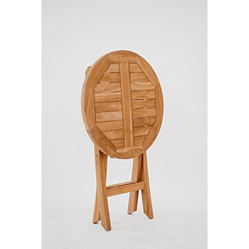 zeilboot teak tafel inklapbaar 60 cm rond