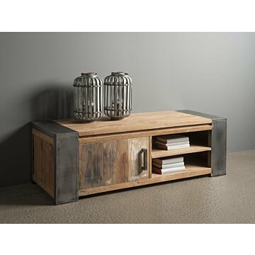 Novara | TV dressoir | Teak met Staal | 140 x 50 x 45 (h) cm