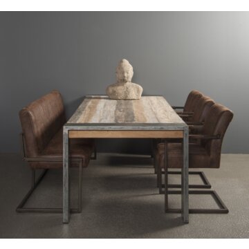 Novara | Teak Eettafel met N poot | Gerecycled Teak | Meerdere Afmetingen - TWR-PF0019-0022