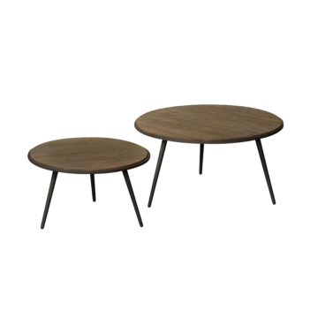 Rolo Salontafel Rond set van twee | Weather Grey