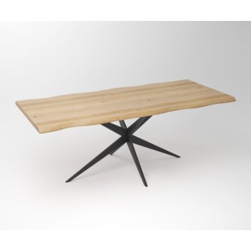 Eiken Boomstam Eettafel | Slab Edged-Fantasy Rex - Teakea.nl