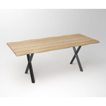 Eiken Boomstam Eettafel | Slab Edged-Fantasy X - Teakea.nl