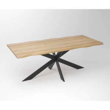 Eiken Boomstam Eettafel | Slab Edged-Rex Exclusive line 20 x 100 - Teakea.nl