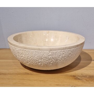 Mountain | Wit Marmeren Waskom | 40x15 - MOUNTAIN-CREAM