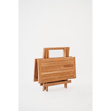 Teakhouten bijzettafel 60 x 60 inklapbaar