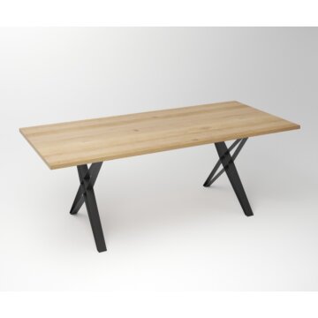 Eiken Tafel 3 cm Tafelblad | 245 X Deluxe Frame - Teakea.nl