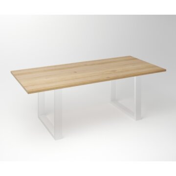 Eiken Tafel 3 cm Tafelblad |U Fineline Frame White