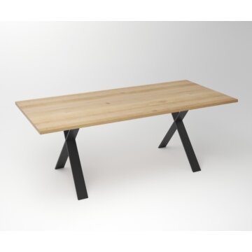  Eiken Tafel 3 cm Tafelblad | X Exclusive Frame - Teakea.nl