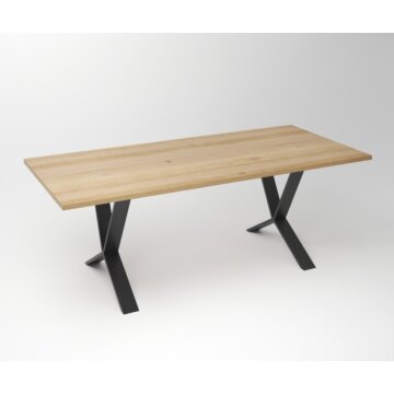 Eiken Tafel 3 cm Tafelblad | X Special Frame - Teakea.nl