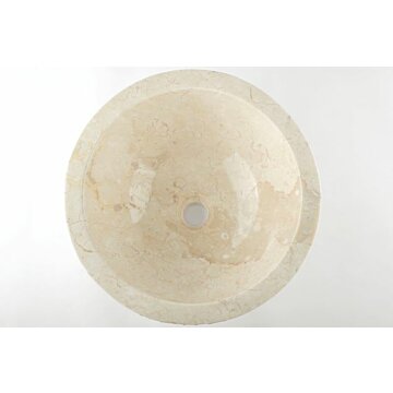 Luxe Wit Marmeren Waskom 40 cm - Elegante Badkamer Must-Have | Teakea