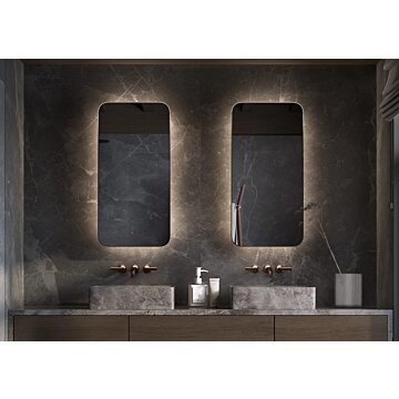 VEGAS spiegel – moderne LED spiegel met touchdimmer en verwarming, condensvrij en energiezuinig. Verkrijgbaar in diverse kleuren en afmetingen, perfect voor badkamer of slaapkamer. Snelle levering, CE-gecertificeerd.