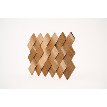 Teak plakhout | Diamant Naturel | Houtpaneel 3D | 30 x 30  cm paneel