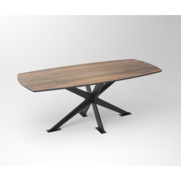 Notenhouten Eettafel Duncan met 2-Rex Frame | Stijlvol & Massief