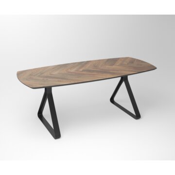  Notenhouten eettafel Tusk | 3-Fantasy Triangle Frame - Teakea.nl