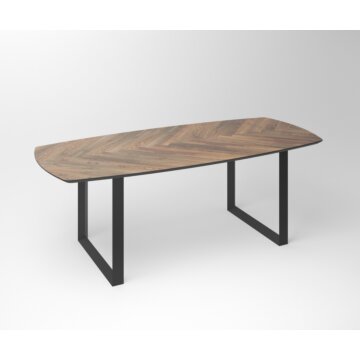 Notenhouten eettafel Tusk | 3-Fantasy Triangle Frame - Teakea.nl