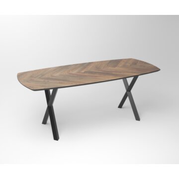 Notenhouten eettafel Tusk | 3-Fantasy X Frame - Teakea.nl
