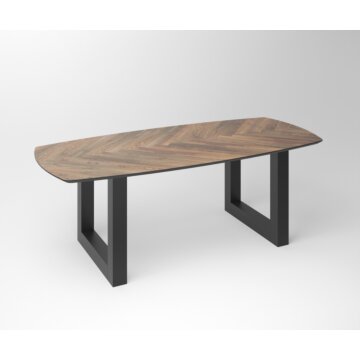 Notenhouten eettafel Tusk | 3-U-Frame Black