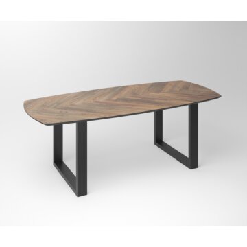 Notenhouten eettafel Tusk | 3-U Fineline Frame Black