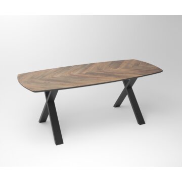 Notenhouten Eettafel Tusk | Fineline Frame Black