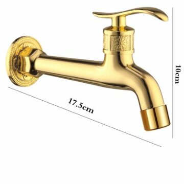 Gouden Tapkraan Sienna | Muuraansluiting 1/2” | 17.5 lang - WM5021