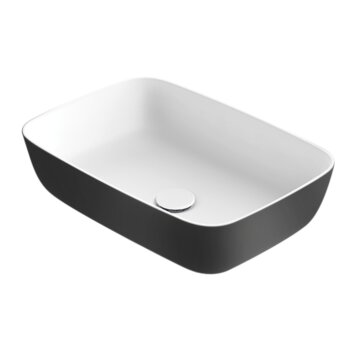 Xenz Neo-R solid surface waskom 56x38x14 wit/zwart