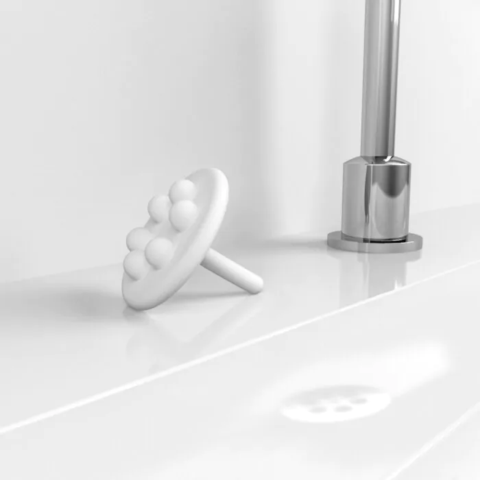 Clou - Mini Wash Me Siliconen Waterstop, Wit