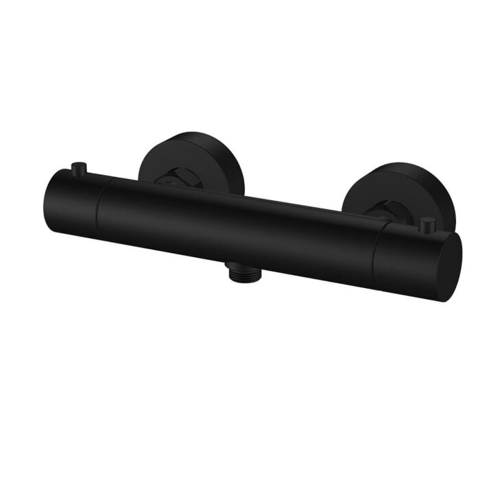 Regn thermostatische douchemengkraan Mat zwart