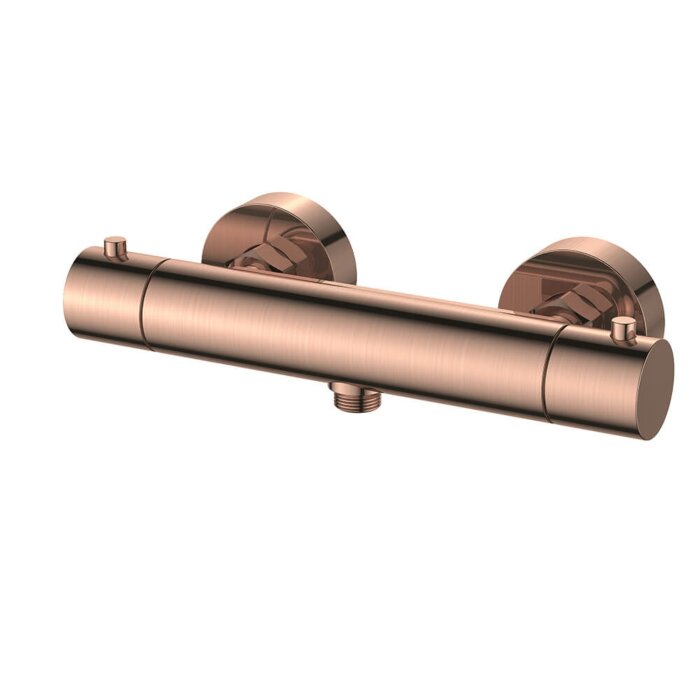 Regn thermostatische douchemengkraan Geborsteld koper