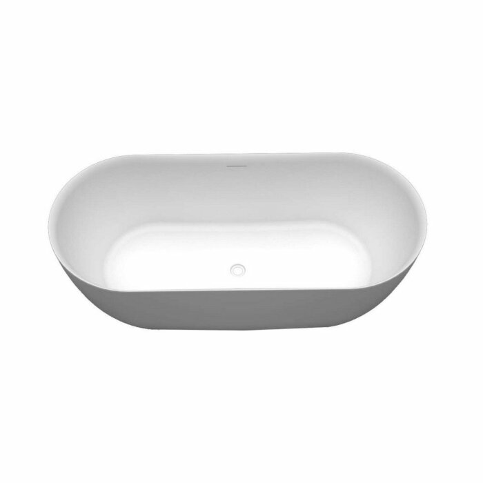 Regn vrijstaand bad 180 x 80cm incl. waste, wit