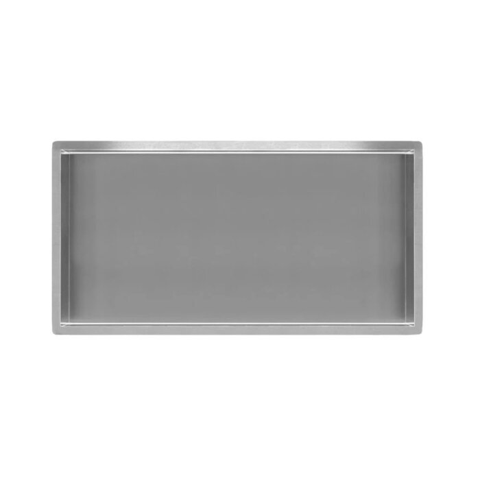 Regn inbouwnis 30x60cm Geborsteld nikkel