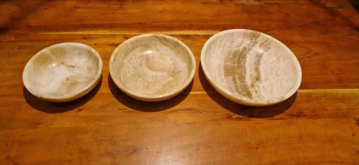 Onyx Natuurstenen Schalenset van Drie | 30, 25 en 20 cm