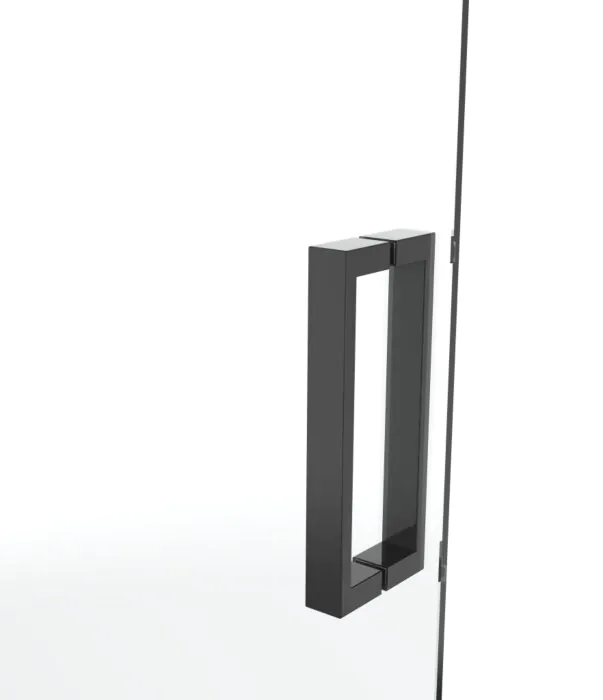 Van Rijn Products ST02LP150ZW douchecabine hoekinstap 100cm deur 100cm zijwand zwart