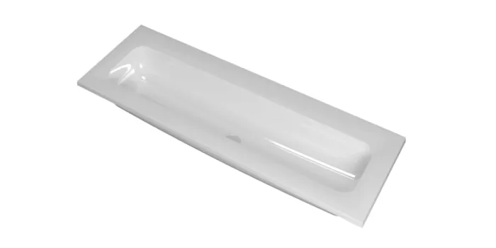 Ink Reflekt wastafel centraal polystone 120x40cm - zonder kraangat - Glans Wit
