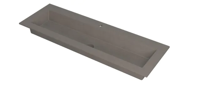 Ink Kraft meubelwastafel 140x45cm - 1 kraangat - Quartz beton