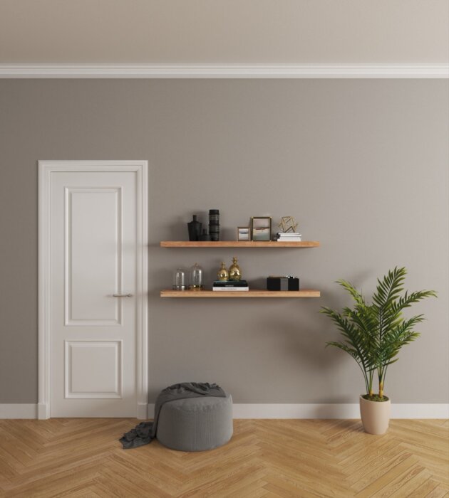 Eiken Wandplank 120 x 25 x 4 | Blinde Muurophanging