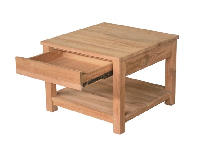 Cube - Teak Bijzettafel | 50x50x45 - NV06 B