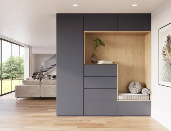 Pensile Nero | Wandkast Maatwerk Woonstudio de Geus - Pensile