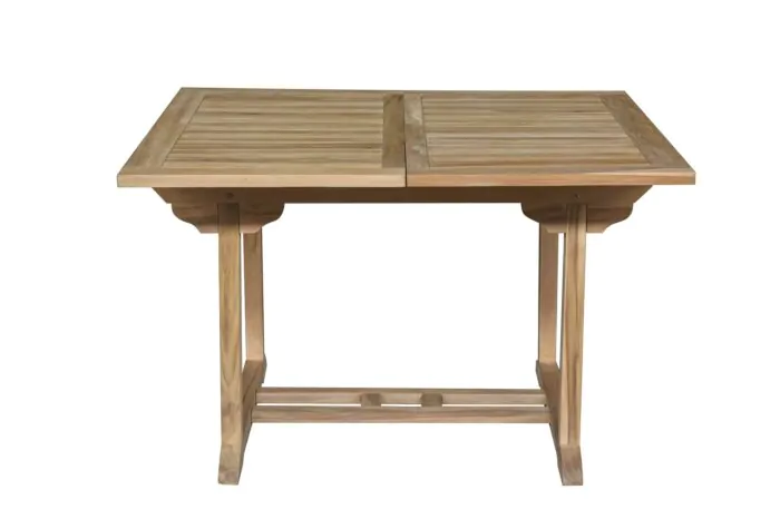 Tuintafel Teakhout| Rechthoekig Uitschuifbaar| 120<>180x100x75 - DEVI-ST002-Recht