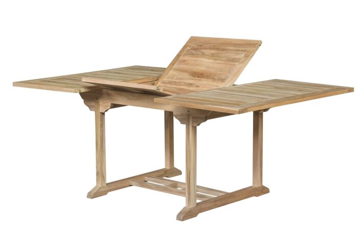 Tuintafel Teakhout| Rechthoekig Uitschuifbaar| 120<>180x100x75 - DEVI-ST002-Recht