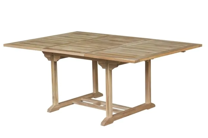 Tuintafel Teakhout| Rechthoekig Uitschuifbaar| 120<>180x100x75 - DEVI-ST002-Recht