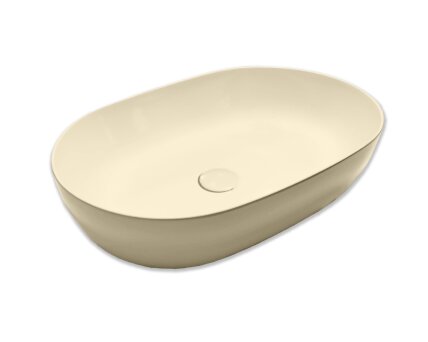 Blinq Couleur opzetwastafel 57x38x15cm ovaal - Ivoor