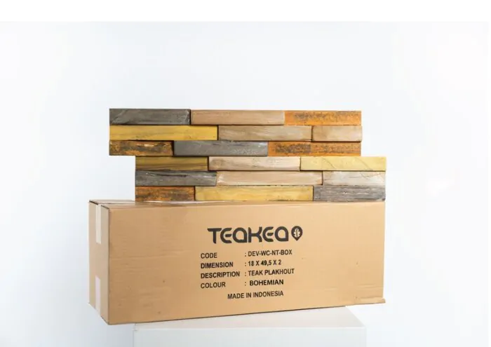 1 Doos Teakhout | Boheems | 10 panelen = 1 m2 