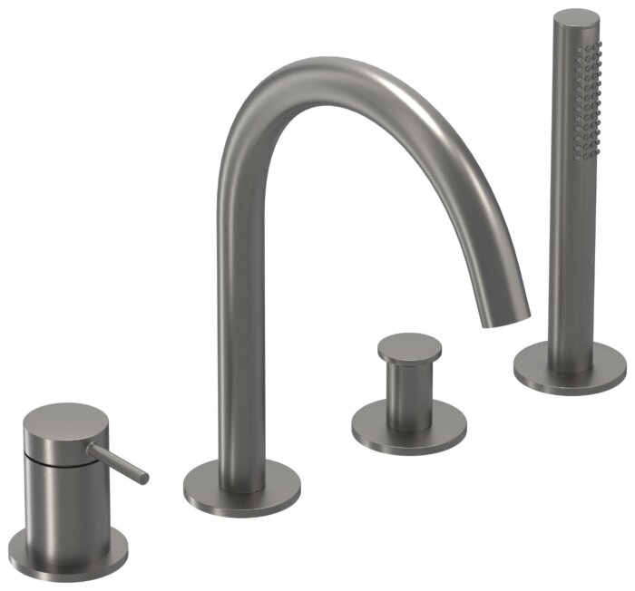 IVY kraan | BOND Badrandcombinatie 4-gats Bladmontage - Geborsteld Metal Black PVD