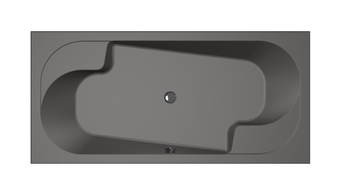 Xenz Parel bad 190x90x45 antraciet