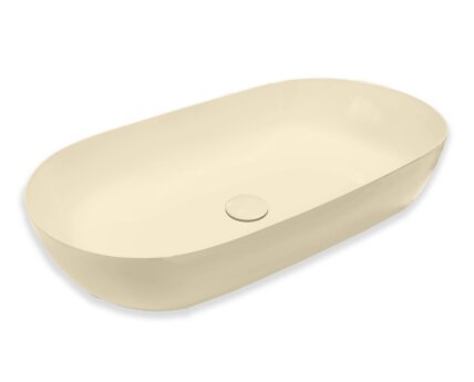 Blinq Couleur opzetwastafel 75x38x15cm ovaal - Ivoor